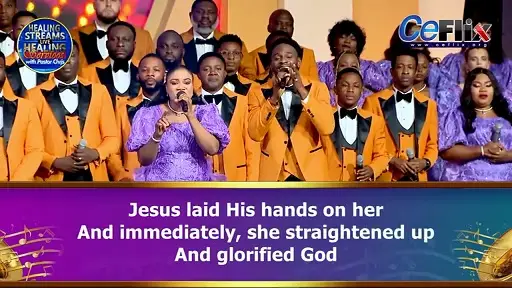 WOMAN HEALED FROM INFIRMITIES BY RITA SOUL, CHISOM AND LOVEWORLD SINGERS HEALING STREAMS 12